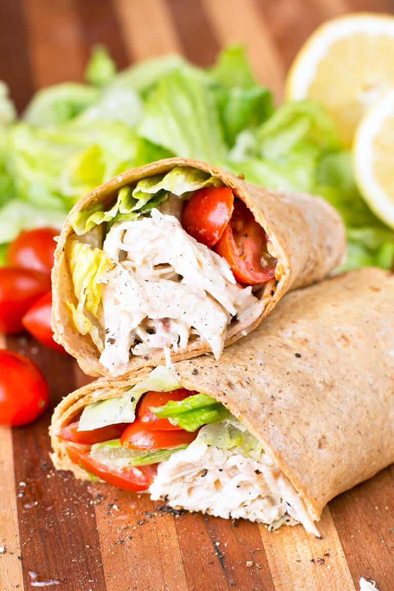 Chicken Caesar Salad Wraps