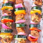 Chili Rubbed Chicken Skewers with Peppers