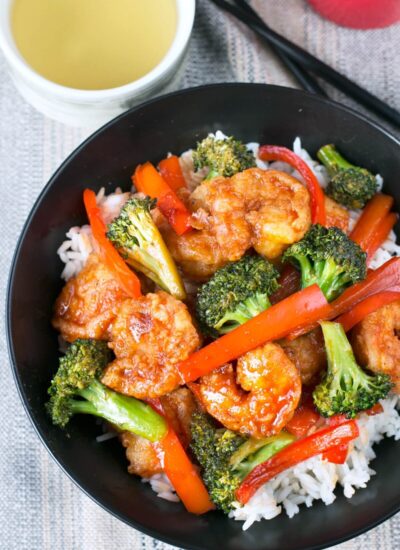 Crispy Honey Sriracha Shrimp Stir Fry Recipe