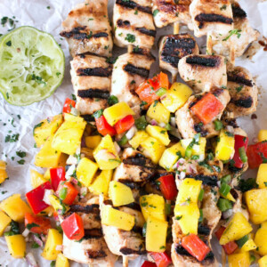 Mango Chicken kabob or skewers recipe