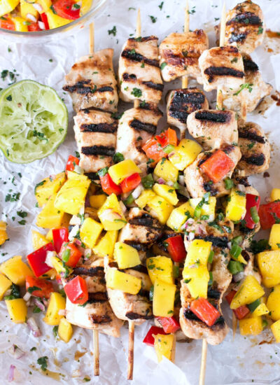 Mango Chicken kabob or skewers recipe