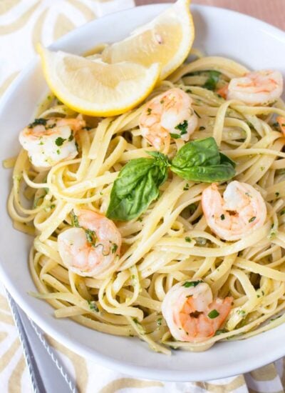 Pesto Shrimp Scampi recipe