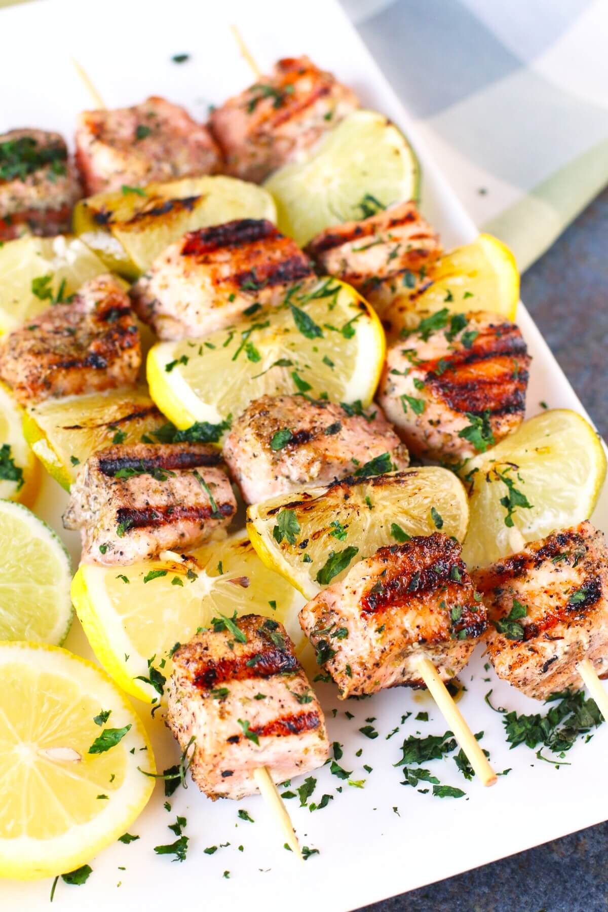 salmon and lemon kabobs 