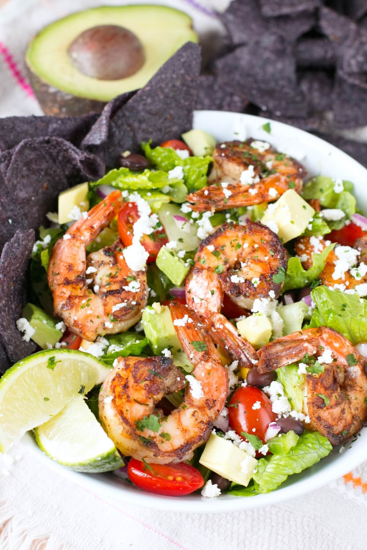 Mexican Shrimp Taco Salad Recipe Cookin With Mima