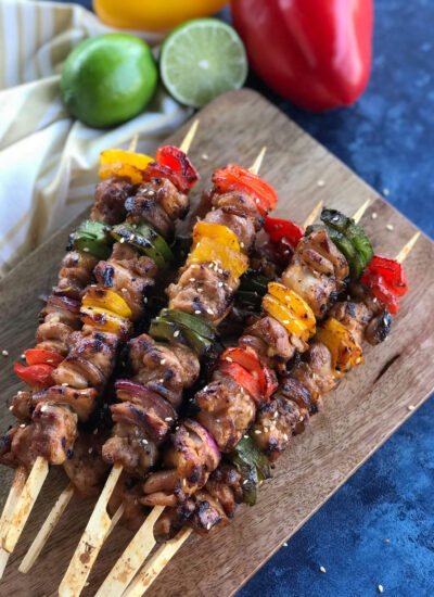 Homemade chicken shish kabob