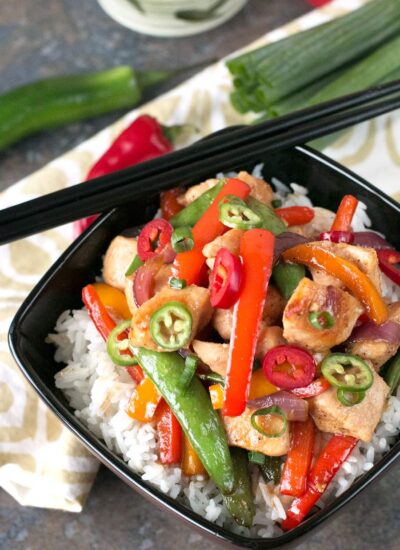 Sweet and Spicy Chicken Stir-Fry is a quick and easy dinner recipe