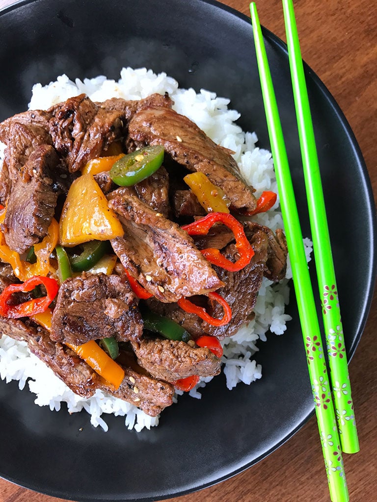 Simple Pepper Steak Recipe with Pineapple Cookin' with Mima