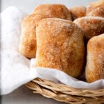 A basket of bread.