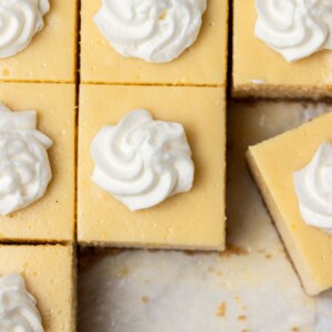 top down view of lemon bars