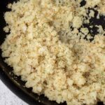 cauliflower rice in a skillet