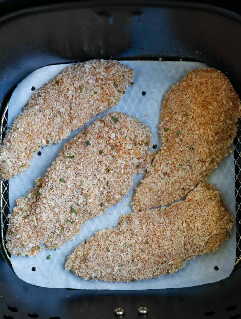 Chicken tenders in air fryer.