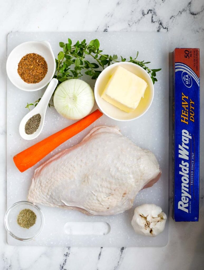 ingredients to make an oven baked turkey breast