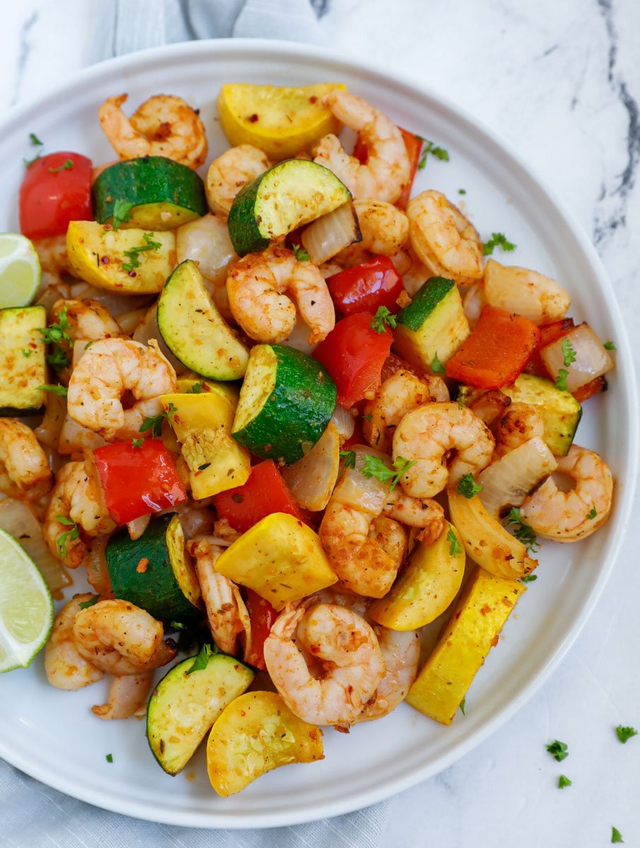 Air Fryer Shrimp and Vegetables