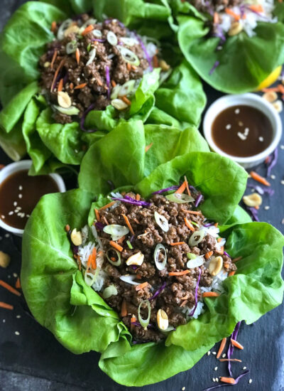 Healthy Asian Beef Lettuce Wrap