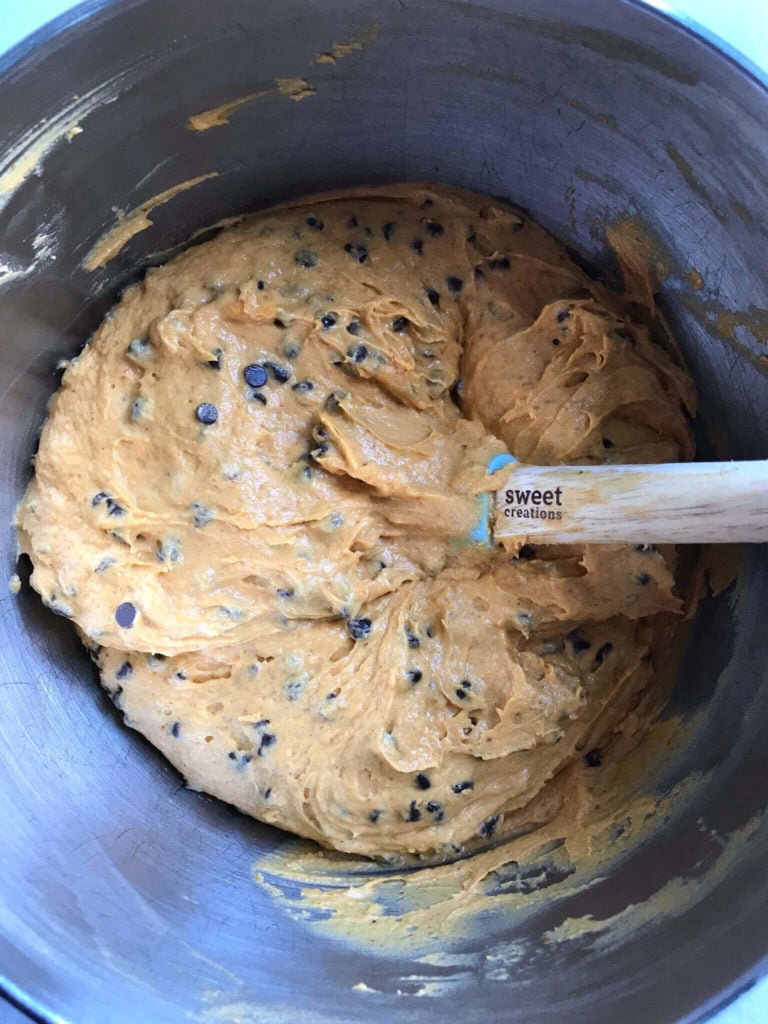 raw muffin batter in a bowl