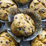 Chocolate Chip Pumpkin Muffins are the perfect breakfast treat
