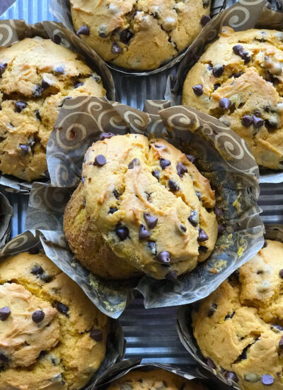 Chocolate Chip Pumpkin Muffins are the perfect breakfast treat