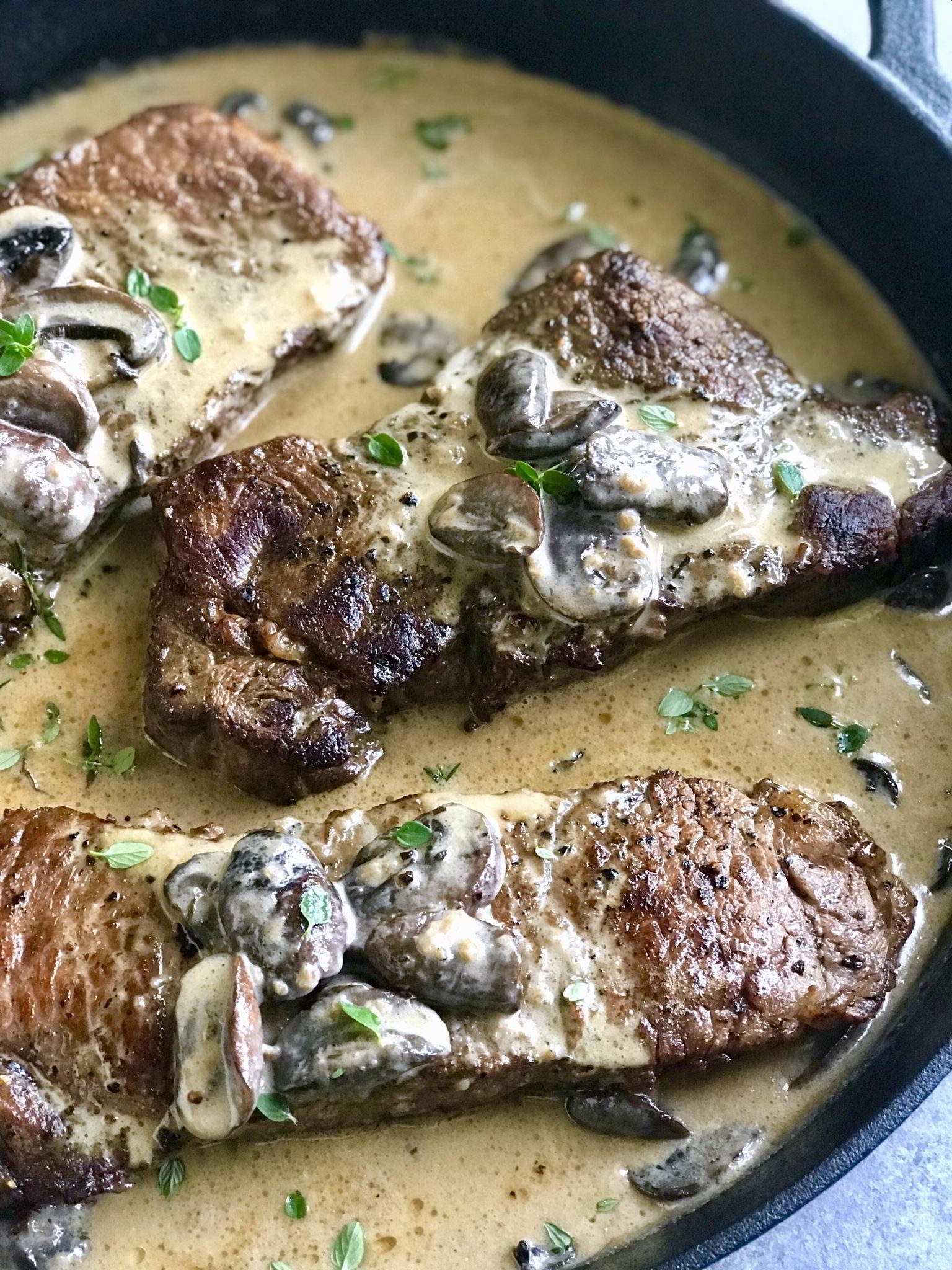 Creamy Mushroom Steak