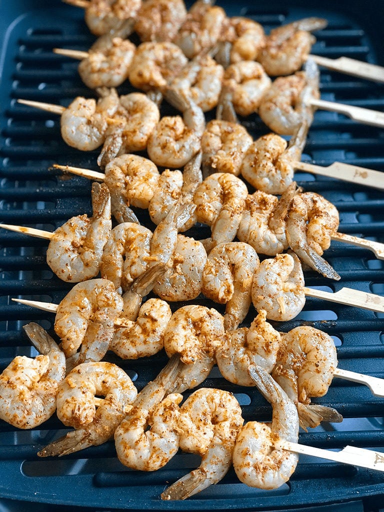 Chili Lime Shrimp on grill
