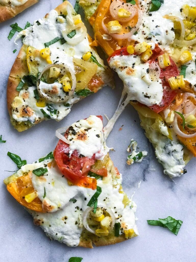 Pesto Burrata Veggie Pizza