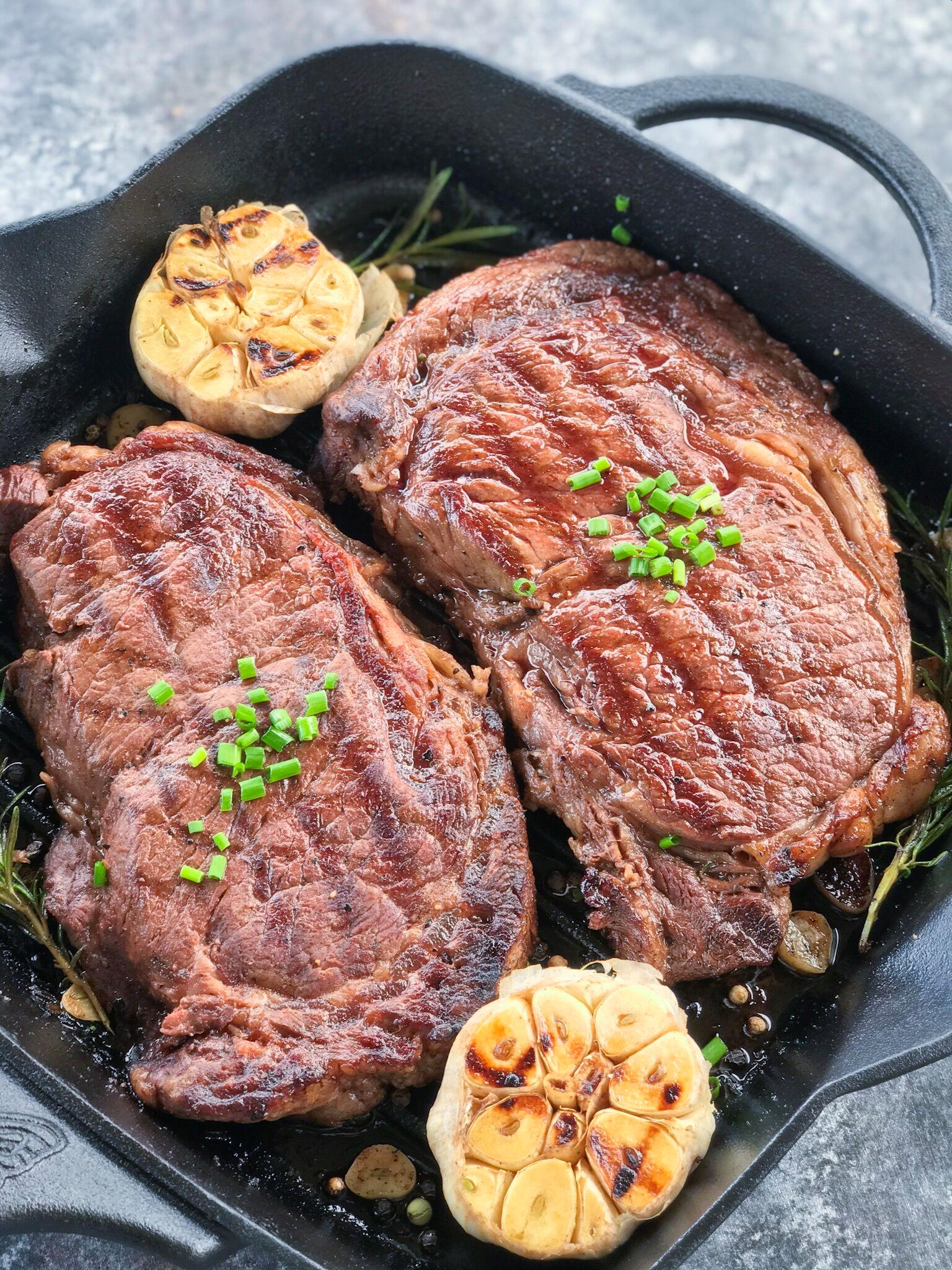 Simple Skillet Ribeye Steak – Cookin' with Mima