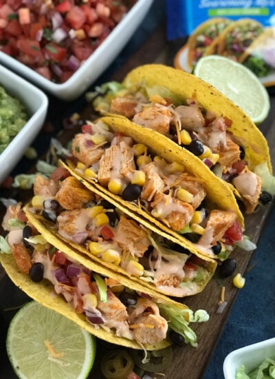 Southwest Chicken Tacos made with delicious spices and sauce