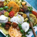 Delicious and Colorful Tomato and Burrata Spring Salad