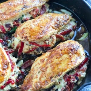 Cooking Cheesy Sundried Tomato Stuffed Chicken