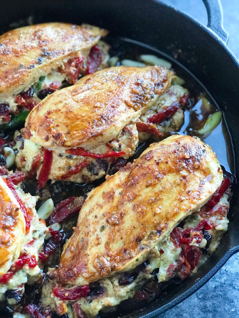 Cheesy Sundried Tomato Stuffed Chicken