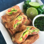 Preparing Avocado Egg Rolls