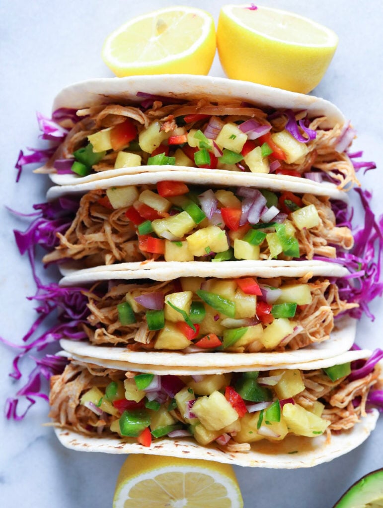 Shredded BBQ Chicken Tacos