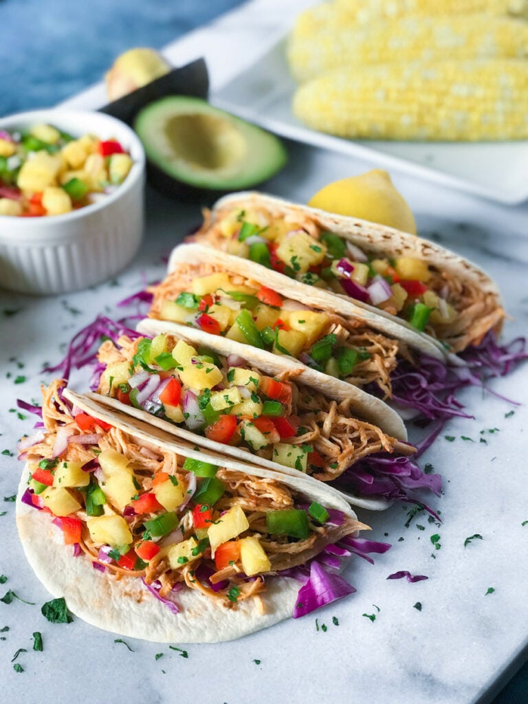 Shredded BBQ Chicken Tacos