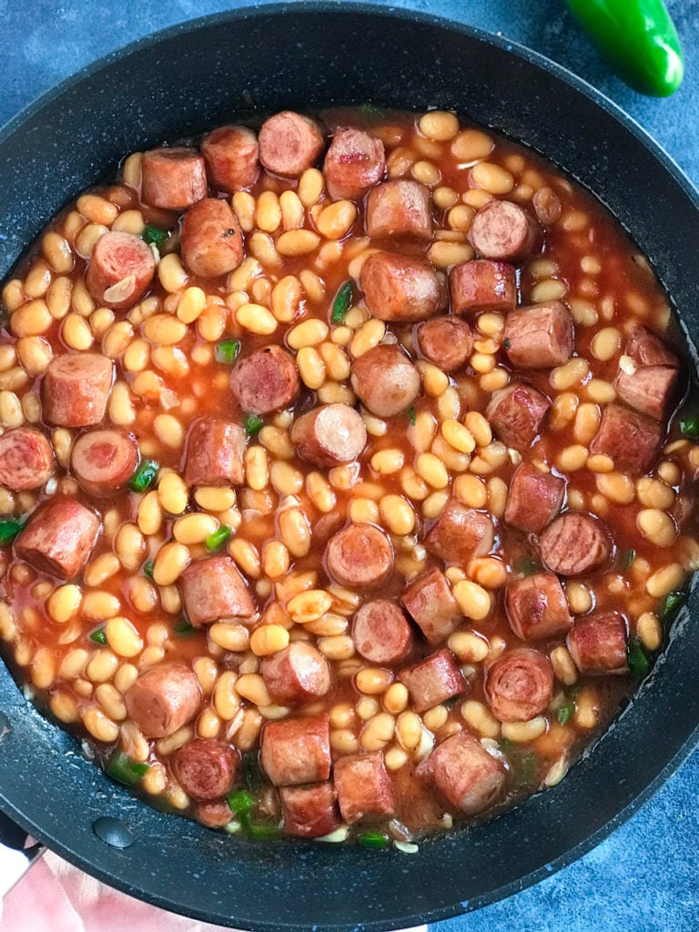 Baked Beans and Sausage Egg Brunch