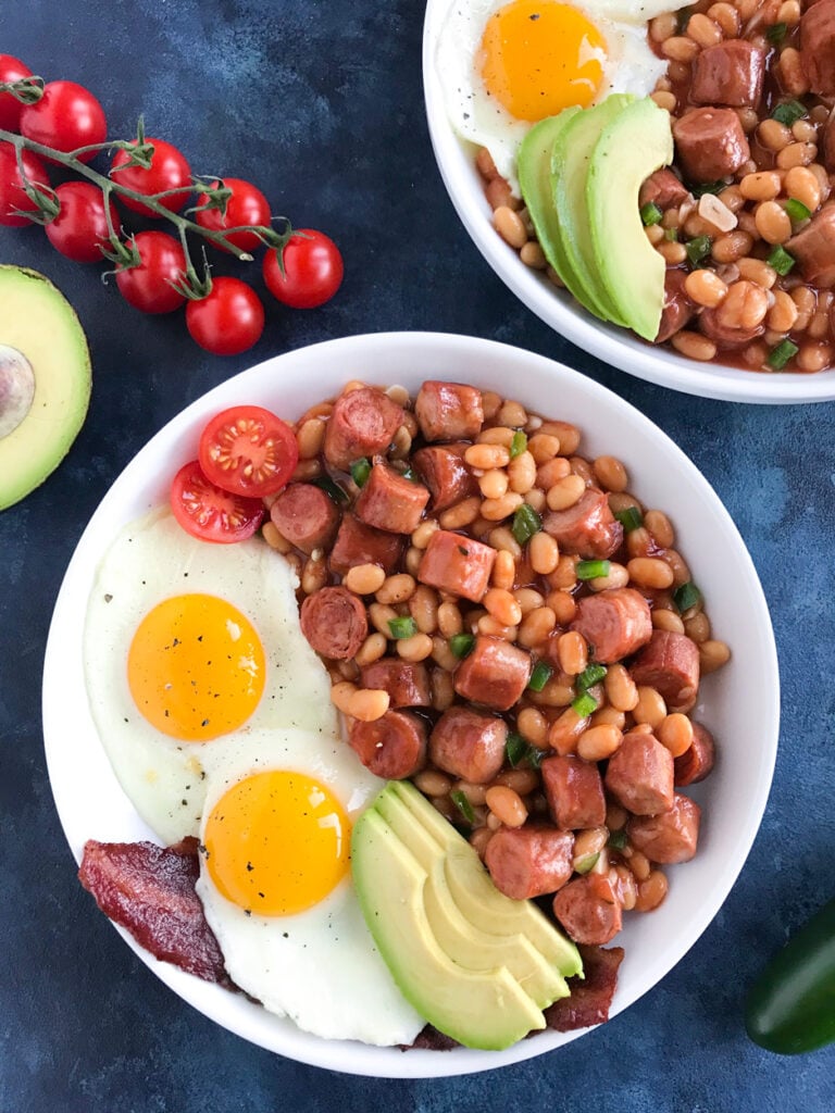 Baked Beans and Sausage Egg Brunch