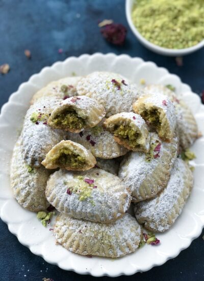 Traditional Lebanese maamoul cookies