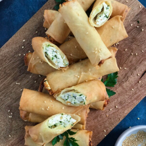 Lebanese Cheese Rolls (رقاقات بالجبنة, Rakakat Jibneh)