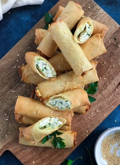 Lebanese Cheese Rolls (رقاقات بالجبنة, Rakakat Jibneh)