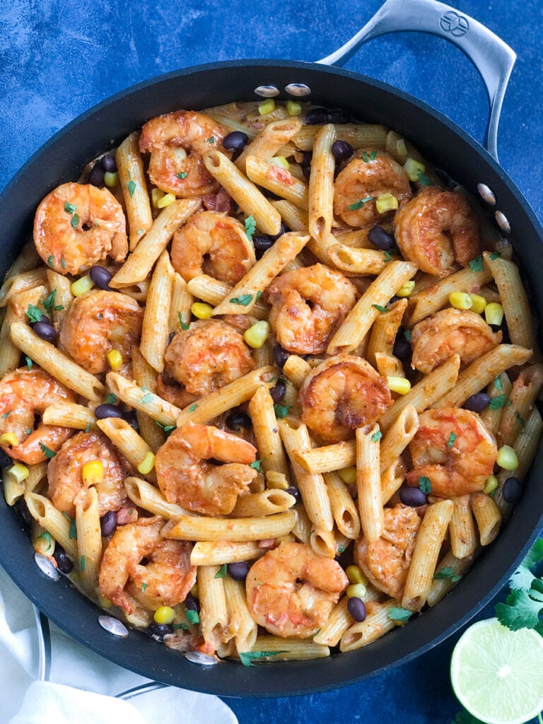 Creamy Southwest Shrimp Pasta