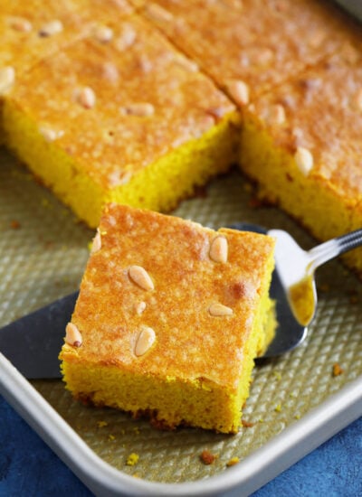 Sfouf (Lebanese Tumeric Cake)