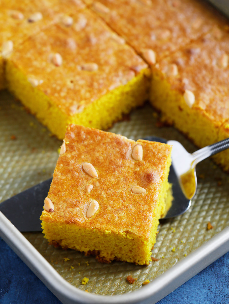 Sfouf (Lebanese Tumeric Cake)