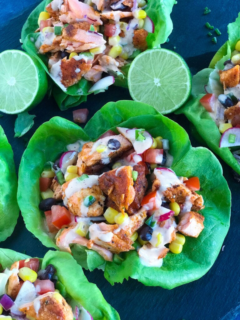 Salmon Lettuce Wrap