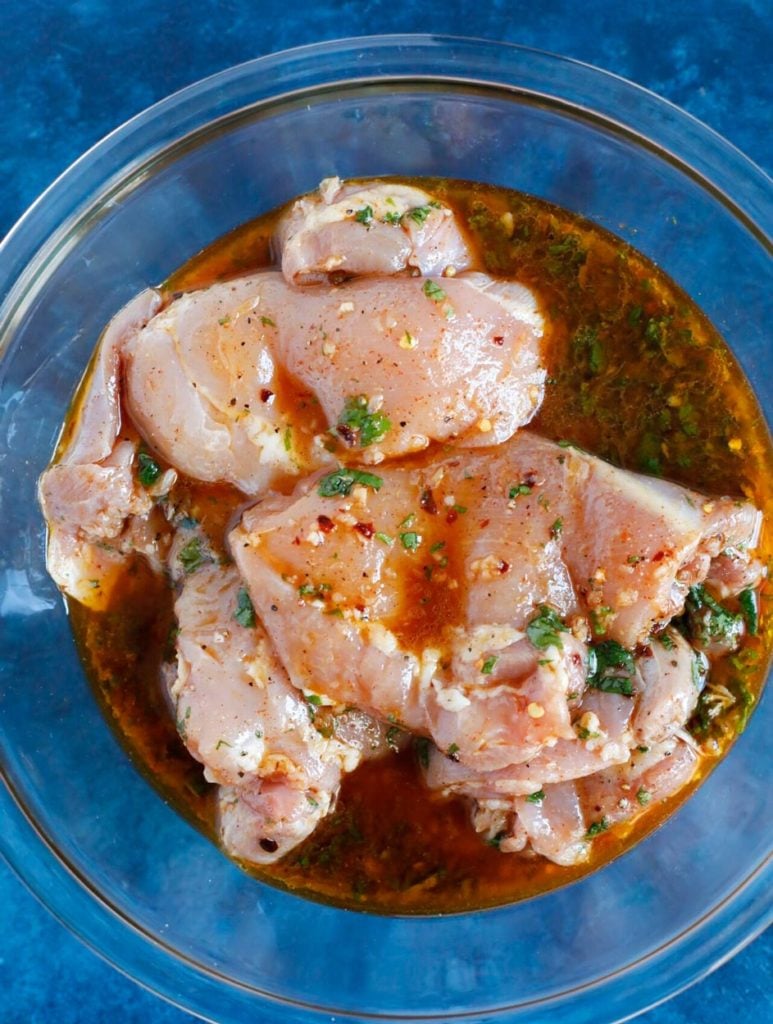 Chicken in marinade