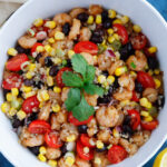 Healthy Southwest Shrimp Quinoa Salad