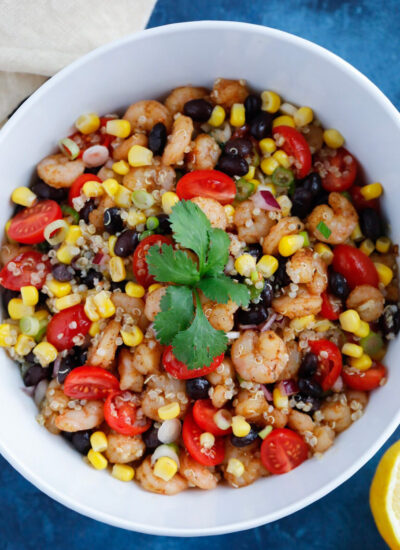 Healthy Southwest Shrimp Quinoa Salad