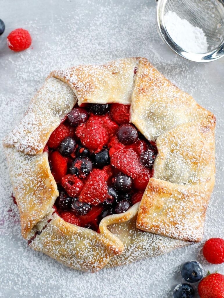 Baked Mixed Berry Galette