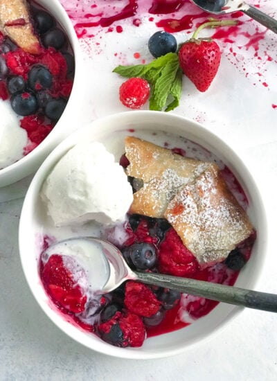 Mixed Berry Galette with Vanilla Ice Cream