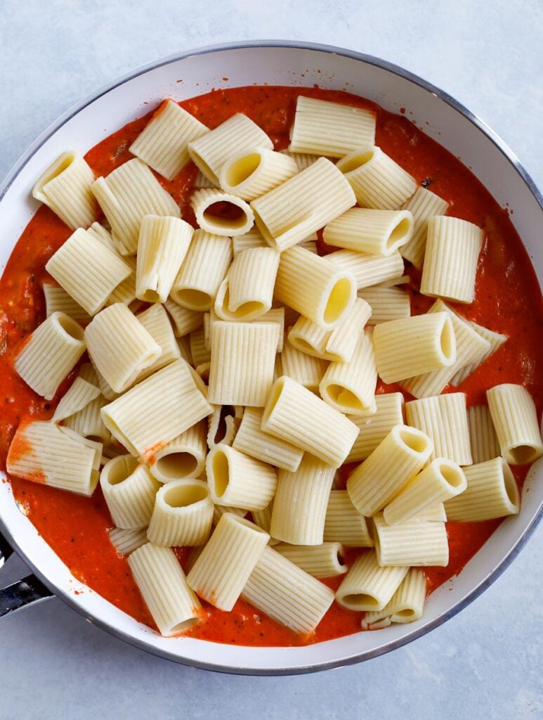 pasta in sauce 