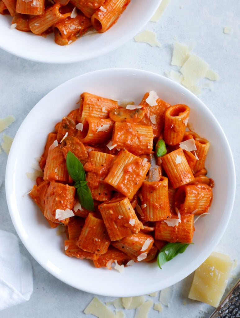 bowl of Red Pepper Pasta