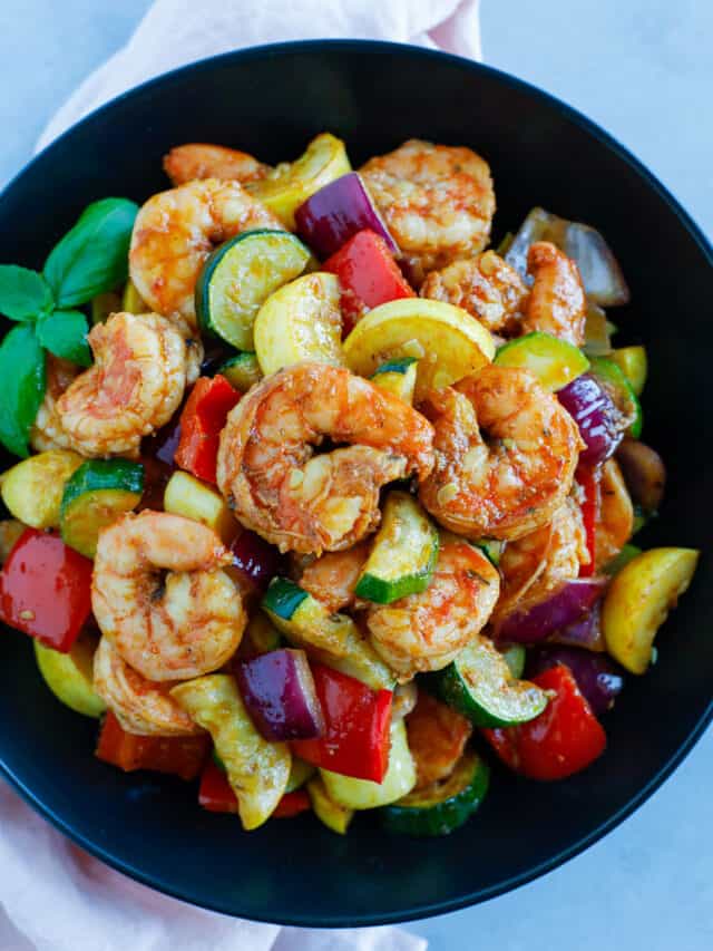 Shrimp and Vegetables Skillet – Cookin' with Mima