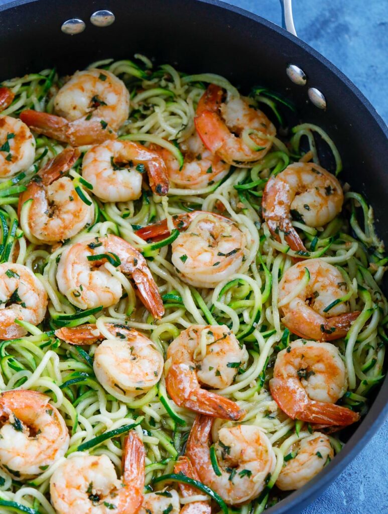 garlic shrimp zoodles